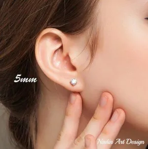 Tiny Studs. Cubic Zirconia Earrings