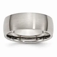 Titanium 8mm Brushed Wedding Band Ring