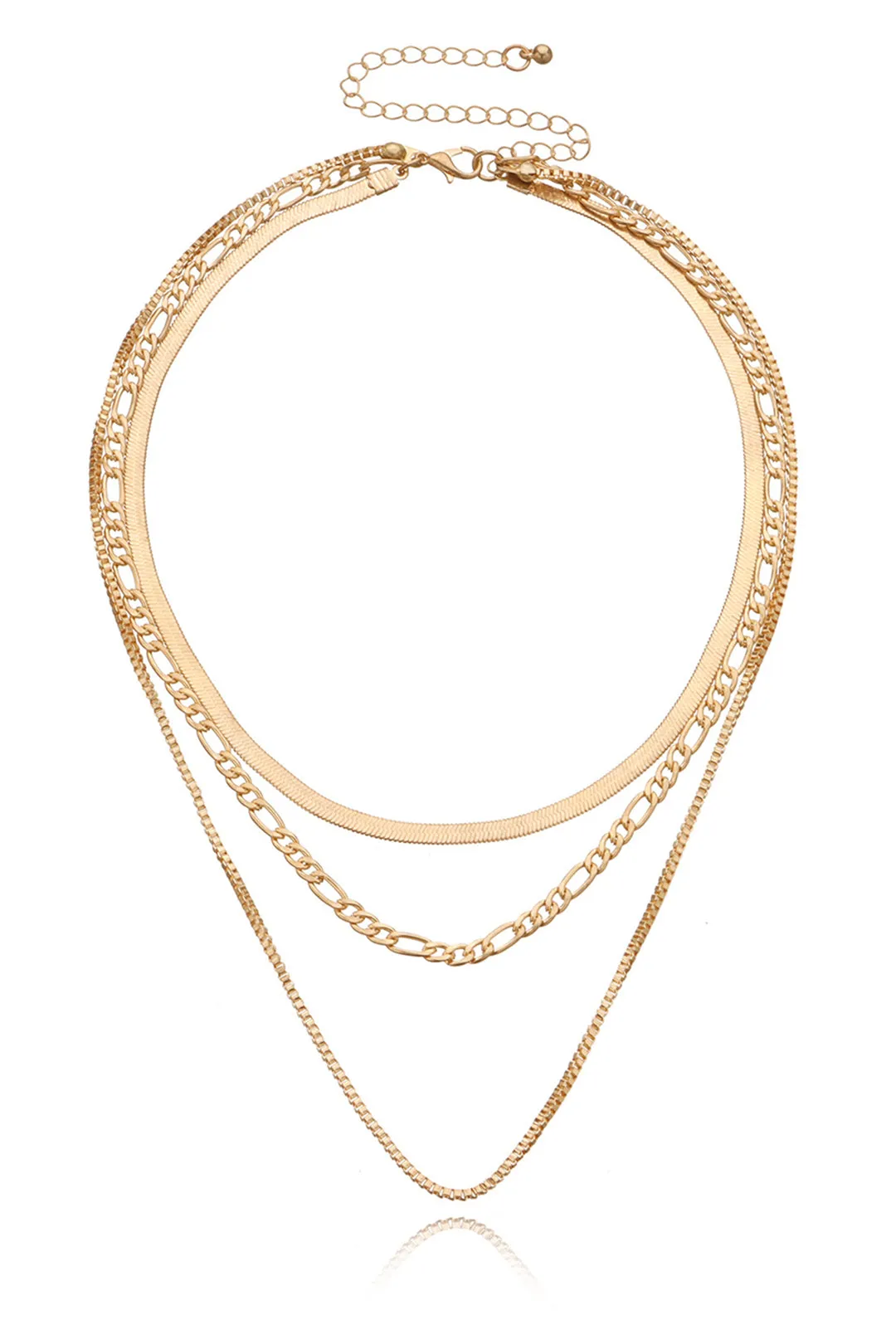 Triple-layered Cuban Chain Necklace