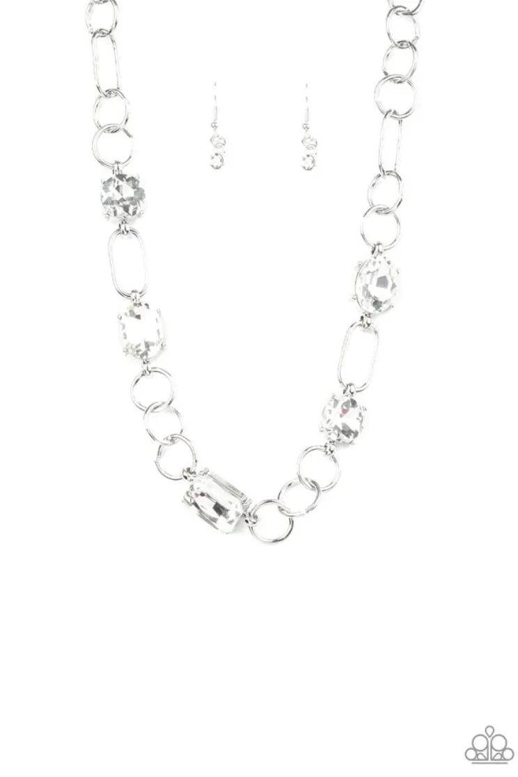 Urban District - White Necklace - Paparazzi Accessories