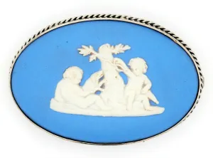 Wedgwood Sterling Silver Vintage Brooch - Made in England