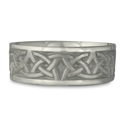 Wide Celtic Arches Wedding Ring in Palladium